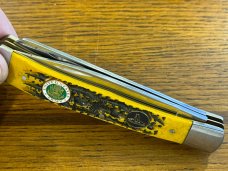 Standing Stone Cutlery SS0116SB Army Trapper Folding Knife w/Jigged Orange Bone Scales