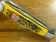 Standing Stone Cutlery SS0116SB Dixie Trapper Folding Knife w/Jigged Orange Bone Scales