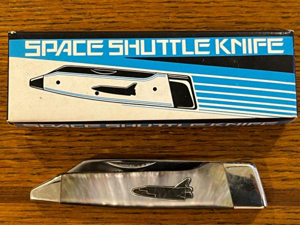 TSCO Space Shuttle Columbia Folding Knife w/Abalone Scales