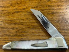 TSCO Space Shuttle Columbia Folding Knife w/Abalone Scales