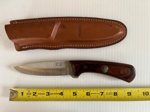 Western Cutlery Co Texas Rangers Commemorative Drop Point Hunting Knife W84