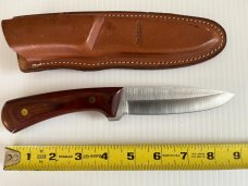 Western Cutlery Co Texas Rangers Commemorative Drop Point Hunting Knife W84