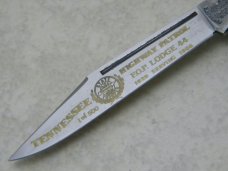 Fight'n Rooster Germany Bone Stockman Knife 1986 Tenn. Highway Patrol FOP Lodge 44 Homecoming
