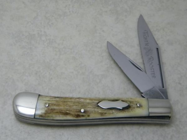 Fight'n Rooster Frank Buster Celebrated Cutlery Germany Stag Trapper Jack Knife
