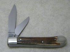 Fight'n Rooster Frank Buster Celebrated Cutlery Germany Stag Trapper Jack Knife