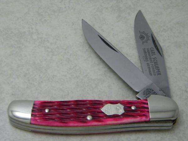 Carl Schlieper Hammered Forged Solingen Germany GX German Eye Pink Bone Copperhead Knife Carl Schlieper Hammered Forged Solingen Germany GX German Eye Pink Bone Copperhead Knife