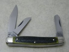 Bulldog Brand Solingen, Germany Green Bone Stockman Knife c.1993