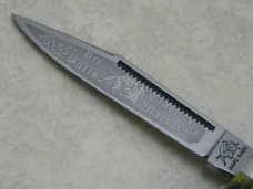 Bulldog Brand Solingen, Germany Green Bone Stockman Knife c.1993