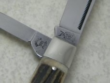 Bulldog Brand Solingen, Germany English Steel Stag Spear Master Jack Knife