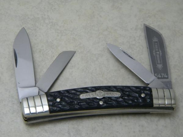 Boker Solingen Germany Tree Brand Rough Black 4 Blade 5474 Congress Knife