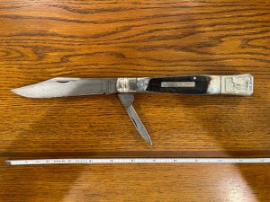 Parker Cut. Co. EK-14D/JK-14D S. C. Wragg Sheaf Island Works Replica Folding Bowie w/Damascus & Samb