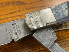 Parker Cut. Co. EK-14D/JK-14D S. C. Wragg Sheaf Island Works Replica Folding Bowie w/Damascus & Samb