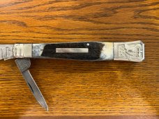Parker Cut. Co. EK-14D/JK-14D S. C. Wragg Sheaf Island Works Replica Folding Bowie w/Damascus & Samb