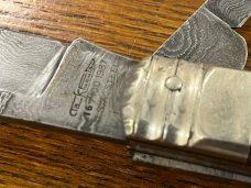 Parker Cut. Co. EK-14D/JK-14D S. C. Wragg Sheaf Island Works Replica Folding Bowie w/Damascus & Samb