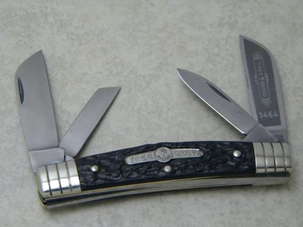 Boker Solingen Germany Tree Brand Rough Black 4 Blade 5464 Congress Knife