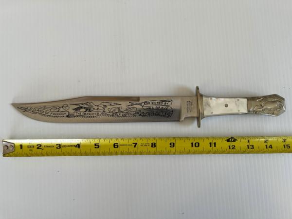 Extremely Rare Parker Cut. Co. EK-9P Patriot Self Defender Bowie Knife w/MOP Handles Japan 1 OF 50