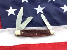 J A Henckels Stockman Pocket Knife w/ Red Bone Handles -NOS
