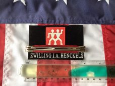 J A Henckels Stockman Pocket Knife w/ Red Bone Handles -NOS