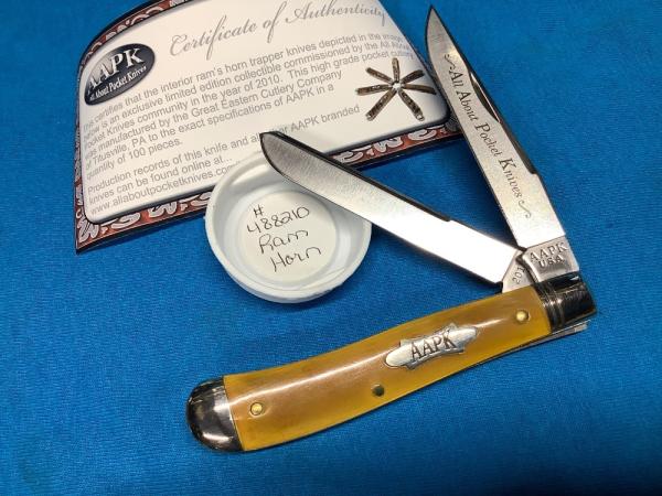 AAPK ram’s horn 2010 annual knife by GEC