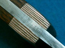 CUSTOM MOKUME GANE LEOPARDWOOD HUNTING SKINNING FIXED BLADE BUSHCRAFT SURVIVAL PATCH KNIFE KNIVES
