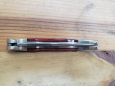 1980's United Boker "Jaguar" - Large Single Blade Lockback - Jigged Red Bone - UC151