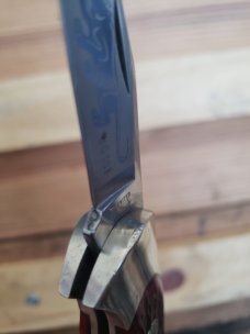 1980's United Boker "Jaguar" - Large Single Blade Lockback - Jigged Red Bone - UC151