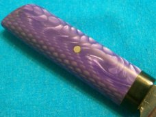 CUSTOM PURPLE JUMA CHEF CHEFS PARING UTILITY KITCHEN HUNTING SKINNING FIXED BLADE KNIFE KNIVES
