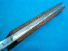 CUSTOM DAMASCUS LEOPARDWOOD HUNTING SKINNING FIXED BLADE BUSHCRAFT SURVIVAL KNIFE KNIVES OLD
