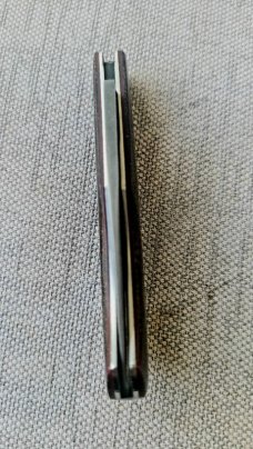 DrT Vicar..Mike Norris Stainless Damascus...Russian Rag Scales...3 5/8"..older build...older price 