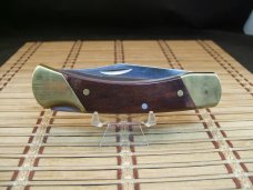 SCHRADE UNCLE HENRY LB7 BEAR PAW VINTAGE U.S.A. MADE FOLDING LOCKBACK POCKET KNIFE W/LEATHER SHEATH