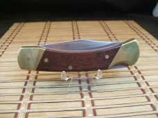 SCHRADE UNCLE HENRY LB7 BEAR PAW VINTAGE U.S.A. MADE FOLDING LOCKBACK POCKET KNIFE W/LEATHER SHEATH