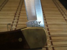 SCHRADE UNCLE HENRY LB7 BEAR PAW VINTAGE U.S.A. MADE FOLDING LOCKBACK POCKET KNIFE W/LEATHER SHEATH