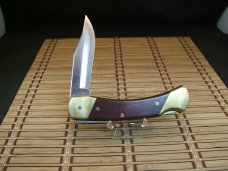 SCHRADE UNCLE HENRY LB7 BEAR PAW VINTAGE U.S.A. MADE FOLDING LOCKBACK POCKET KNIFE W/LEATHER SHEATH