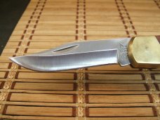 SCHRADE UNCLE HENRY LB7 BEAR PAW VINTAGE U.S.A. MADE FOLDING LOCKBACK POCKET KNIFE W/LEATHER SHEATH