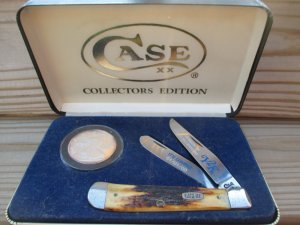 Case Stag Trapper and Silver Coin Y2K Set 