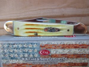 Case XX Copperhead in second cut burnt natural bone