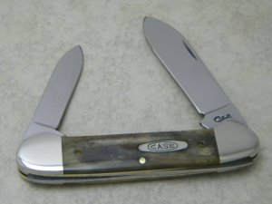 Case XX USA 7 Dot 1993 Smooth Appaloosa Bone 62131 Canoe Knife
