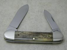 Case XX USA 7 Dot 1993 Smooth Appaloosa Bone 62131 Canoe Knife