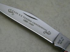 Case XX USA 1889-1989 Red Bone R6375 SS "Case XX Tested Centennial" Large Stockman Knife