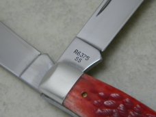 Case XX USA 1889-1989 Red Bone R6375 SS "Case XX Tested Centennial" Large Stockman Knife