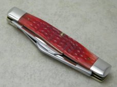 Case XX USA 1889-1989 Red Bone R6375 SS "Case XX Tested Centennial" Large Stockman Knife