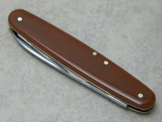 E Bruckmann Ohligs Solingen Germany Orange Corkscrew Utility Pen Knife - C. 1891-1956