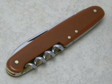 E Bruckmann Ohligs Solingen Germany Orange Corkscrew Utility Pen Knife - C. 1891-1956