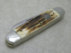 NKCA 1981 Club Knife (Made By Queen) Stag Cigar Pattern Knife