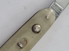 VINTAGE 1940 G SCHRADE KNIFE CO BPORT CT PRESTO BUTTON RELEASE AUTO KNIFE & LETTER OPENER