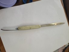 VINTAGE 1940 G SCHRADE KNIFE CO BPORT CT PRESTO BUTTON RELEASE AUTO KNIFE & LETTER OPENER
