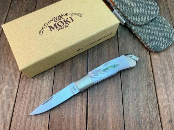 Moki Leaf MK-810EL Pearl with Abalone and Pearl Inlay VG-10 Seki Japan