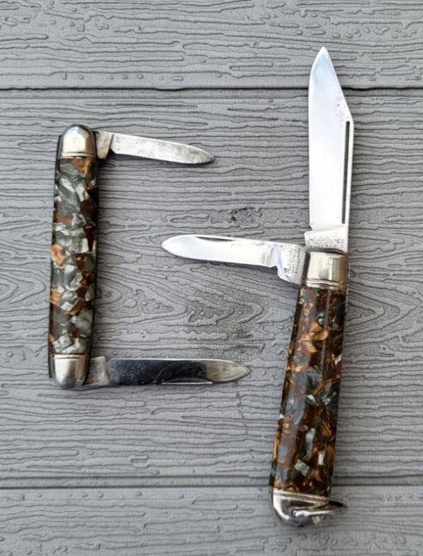 A Pair of Vintage Richards Pocket Knives, Sheffield England, Nice Celluloid Handles A Pair of Vintage Richards Pocket Knives, Sheffield England, Nice Celluloid Handles