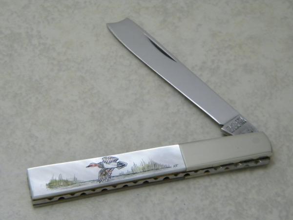 Elk Horn Surgical 1980 Taylor Cutlery Japan Pearl Razor Doctor's Knife - Duck