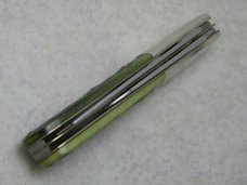 Burnt Chimney Solingen Germany Stainless (Made by Boker) Green Bone Razor Barlow Knife in Box